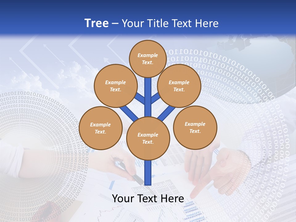 A Group Of People Working On Papers With A Globe In The Background PowerPoint Template