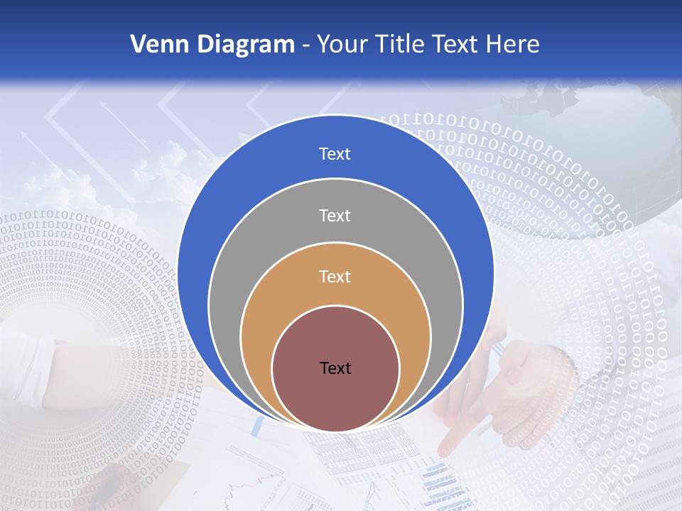 A Group Of People Working On Papers With A Globe In The Background PowerPoint Template