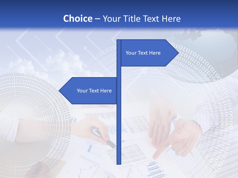 A Group Of People Working On Papers With A Globe In The Background PowerPoint Template