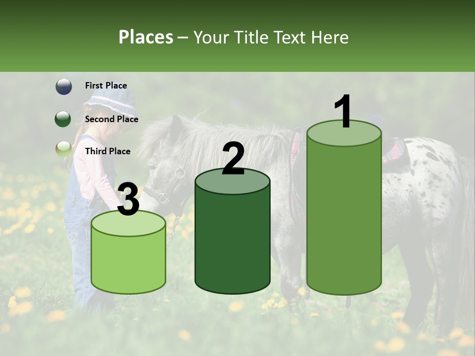 A Little Girl Standing Next To A Horse In A Field PowerPoint Template