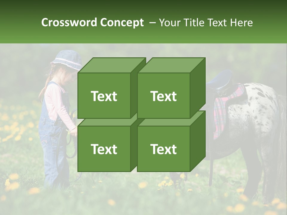 A Little Girl Standing Next To A Horse In A Field PowerPoint Template