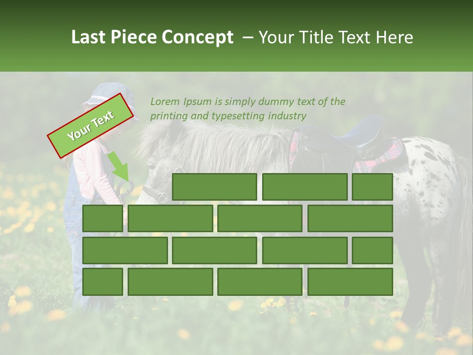 A Little Girl Standing Next To A Horse In A Field PowerPoint Template