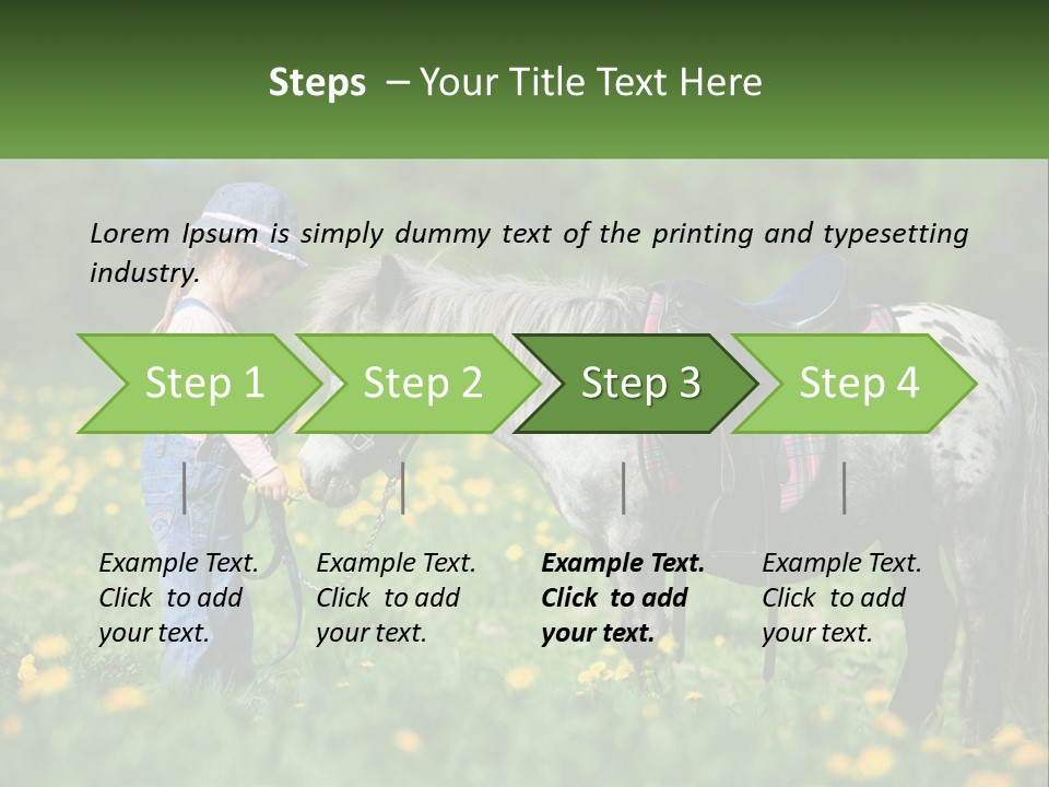 A Little Girl Standing Next To A Horse In A Field PowerPoint Template