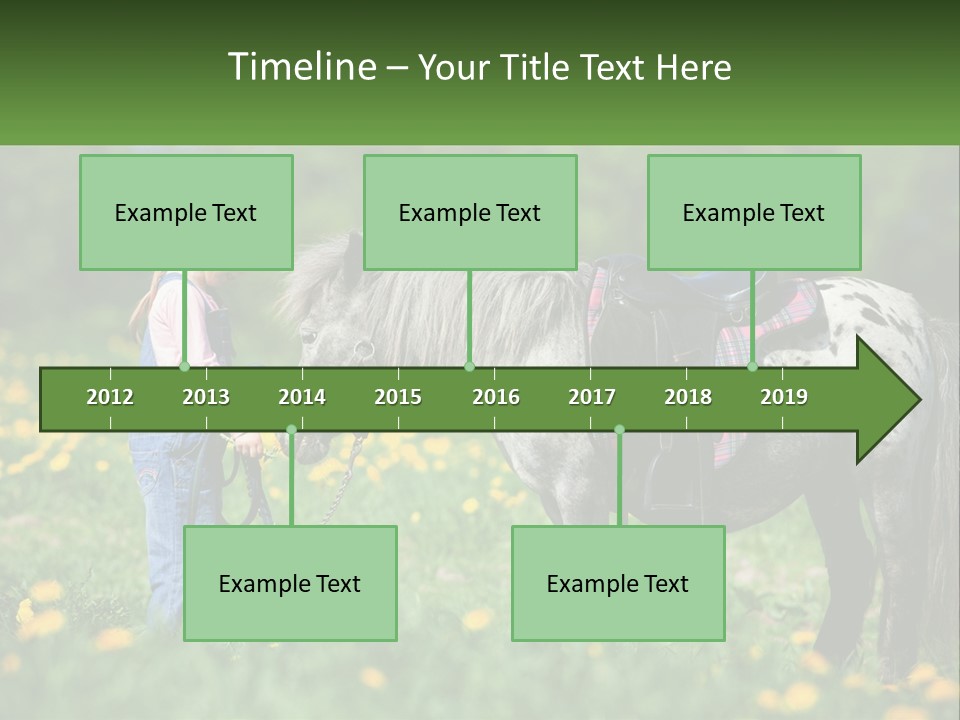 A Little Girl Standing Next To A Horse In A Field PowerPoint Template