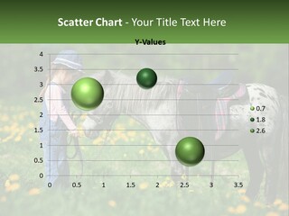 A Little Girl Standing Next To A Horse In A Field PowerPoint Template