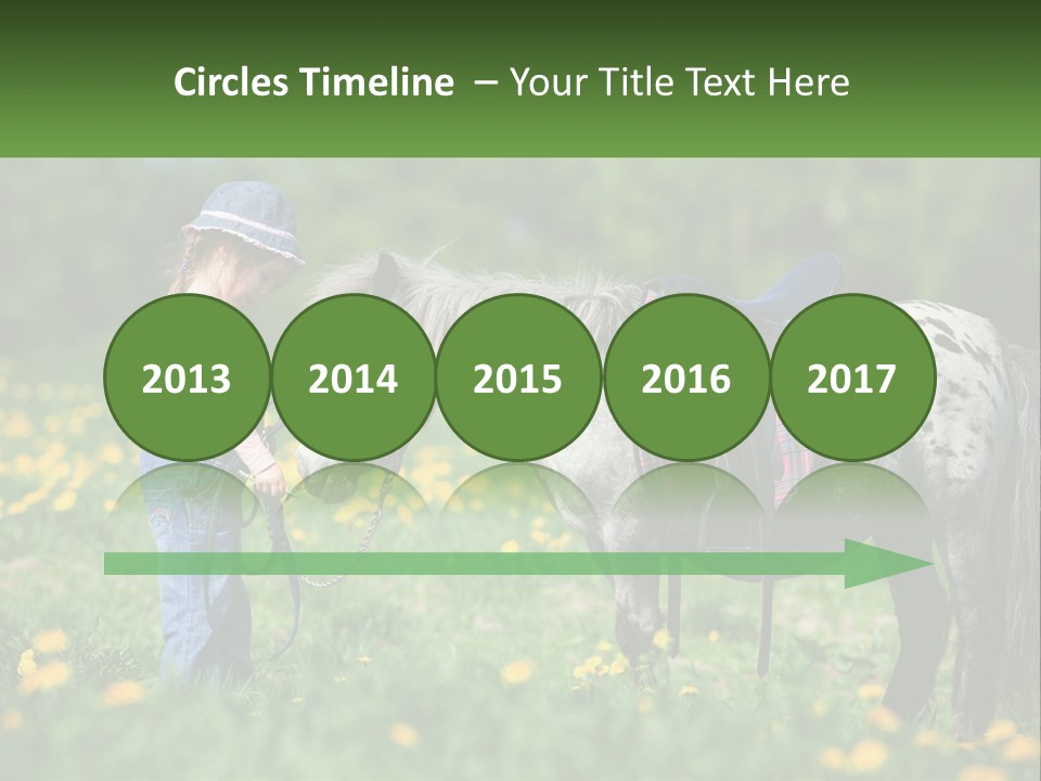 A Little Girl Standing Next To A Horse In A Field PowerPoint Template