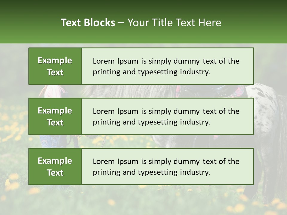 A Little Girl Standing Next To A Horse In A Field PowerPoint Template
