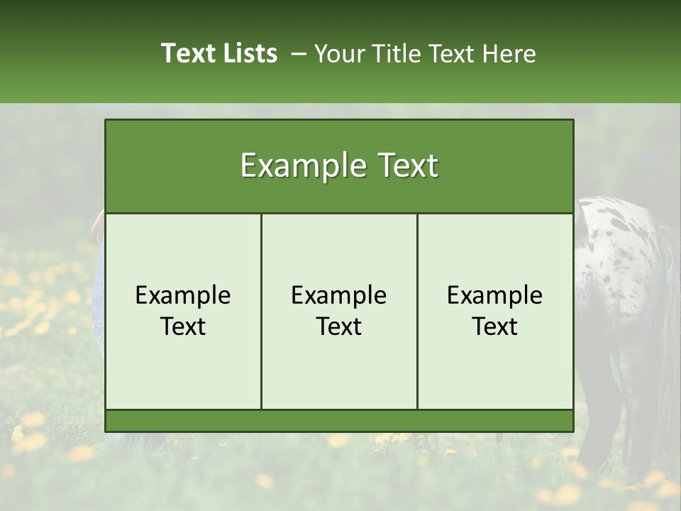 A Little Girl Standing Next To A Horse In A Field PowerPoint Template