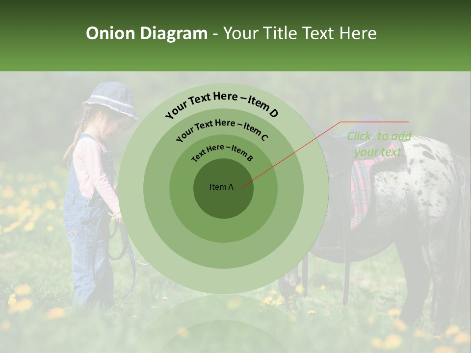 A Little Girl Standing Next To A Horse In A Field PowerPoint Template