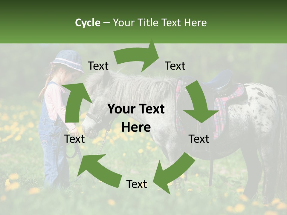 A Little Girl Standing Next To A Horse In A Field PowerPoint Template