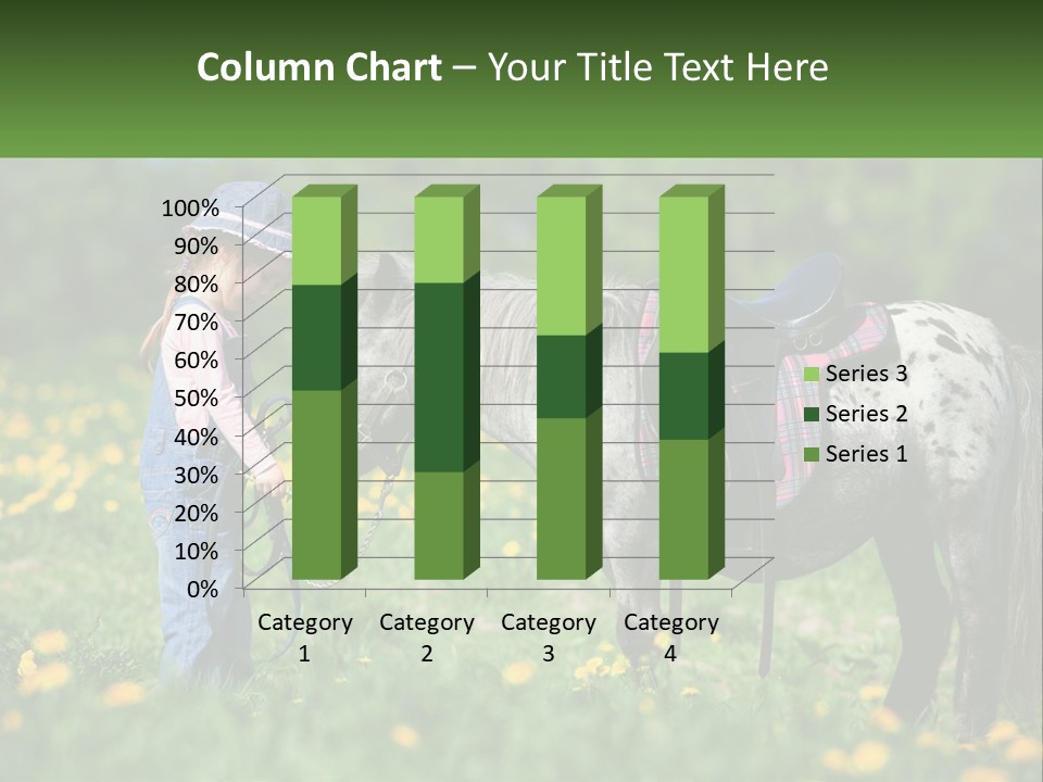 A Little Girl Standing Next To A Horse In A Field PowerPoint Template