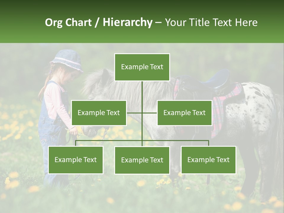 A Little Girl Standing Next To A Horse In A Field PowerPoint Template