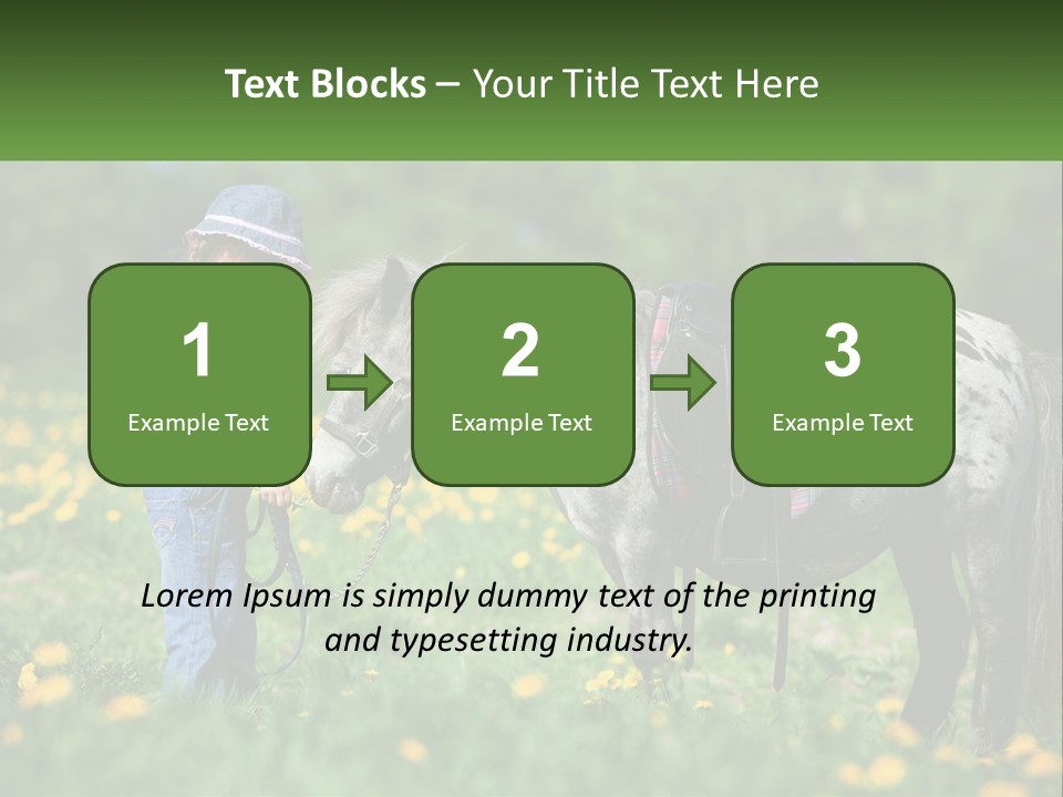 A Little Girl Standing Next To A Horse In A Field PowerPoint Template