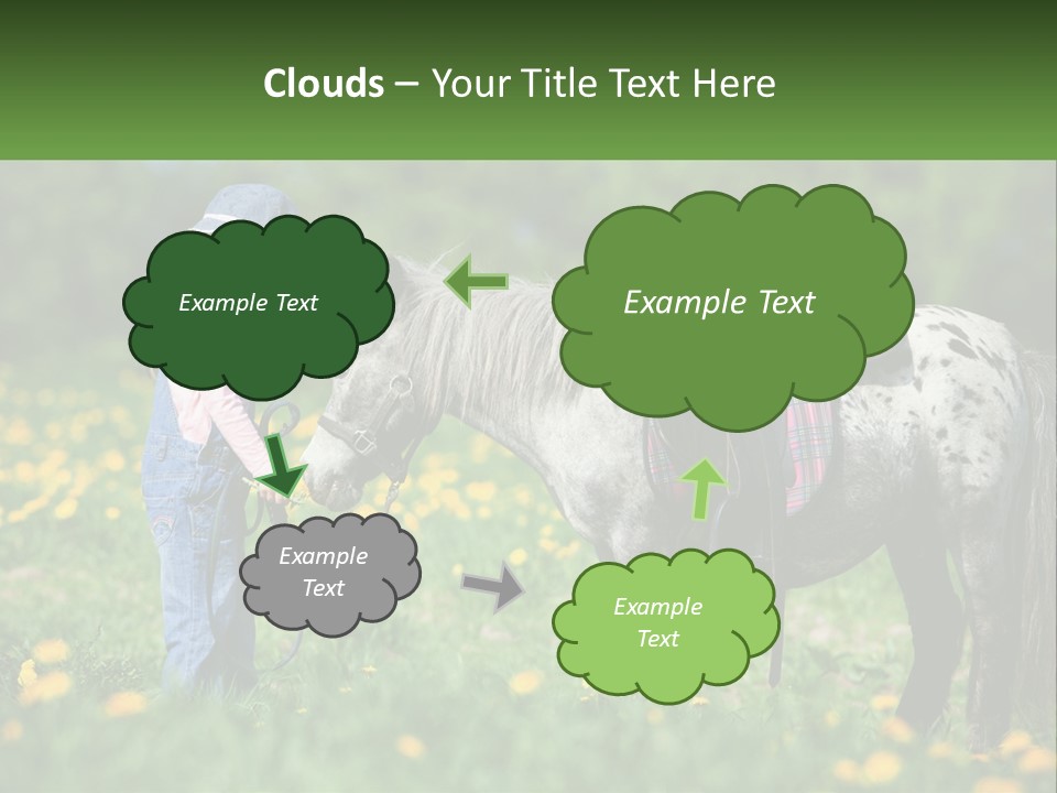 A Little Girl Standing Next To A Horse In A Field PowerPoint Template