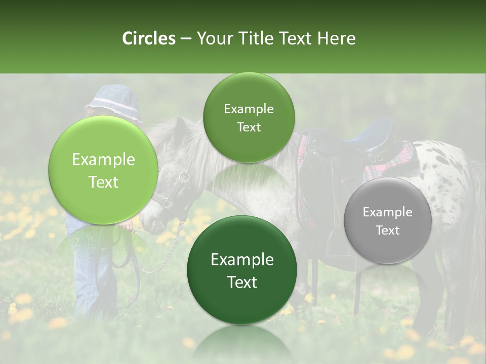 A Little Girl Standing Next To A Horse In A Field PowerPoint Template