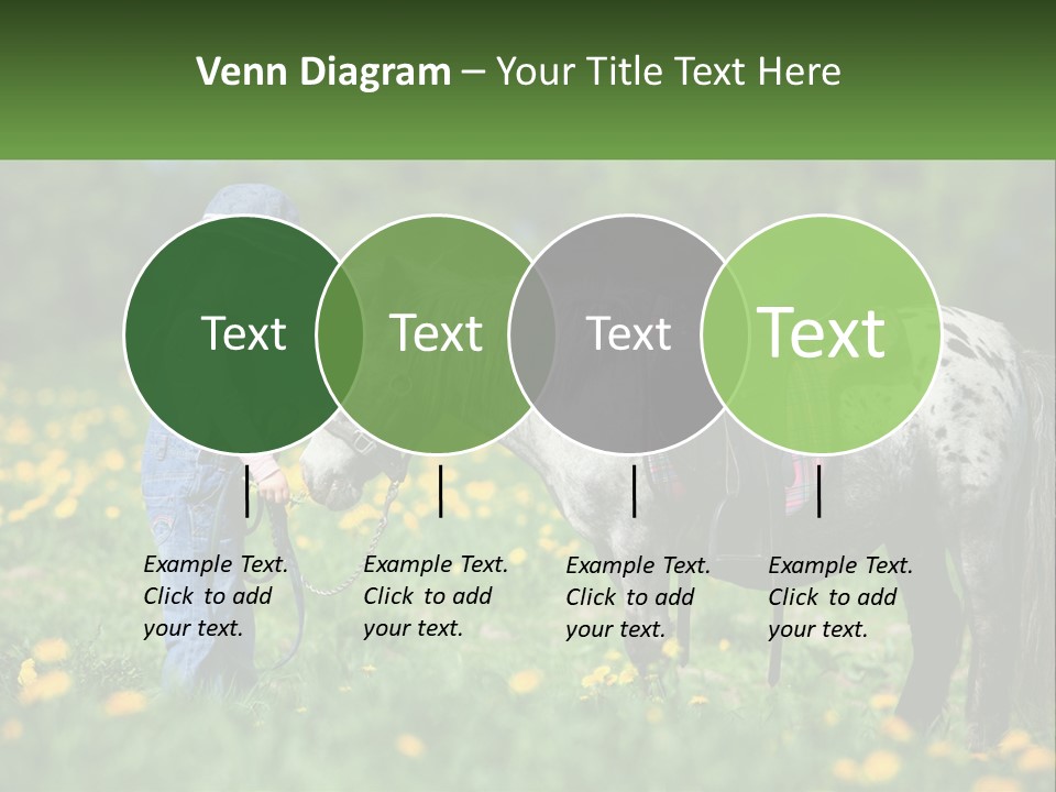A Little Girl Standing Next To A Horse In A Field PowerPoint Template