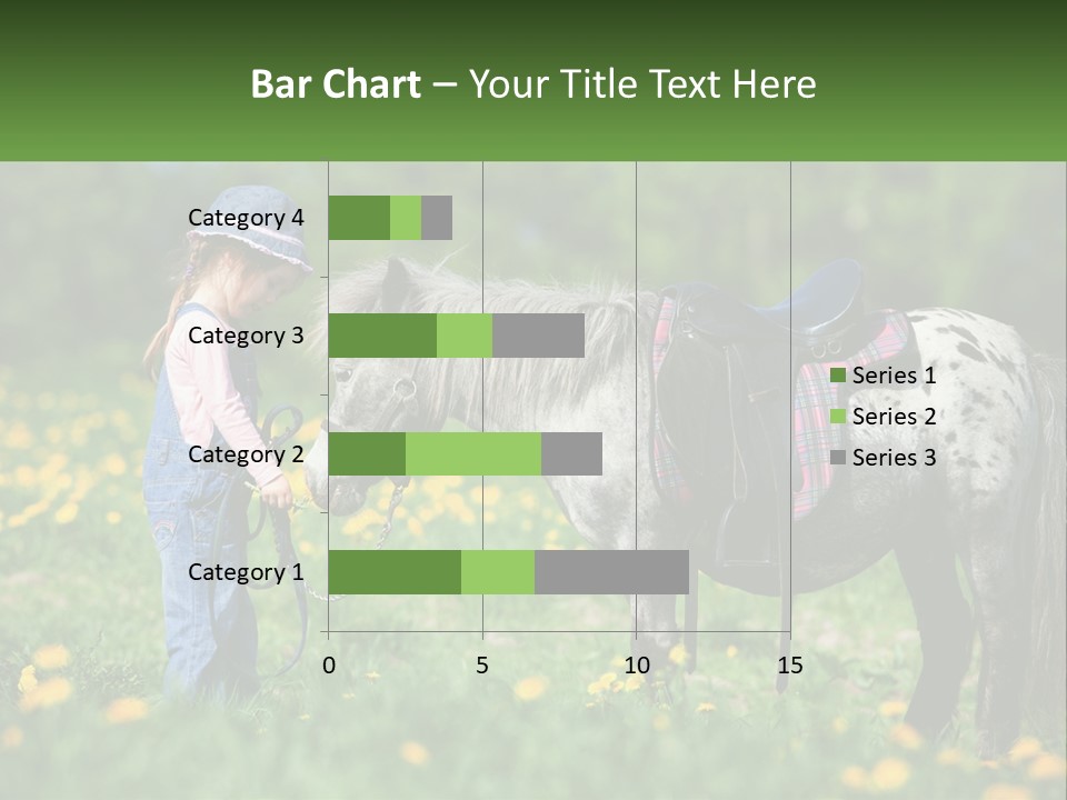 A Little Girl Standing Next To A Horse In A Field PowerPoint Template