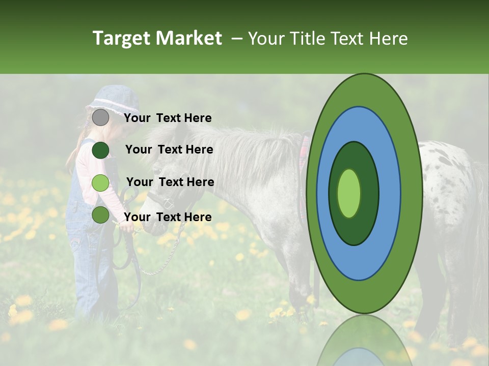 A Little Girl Standing Next To A Horse In A Field PowerPoint Template