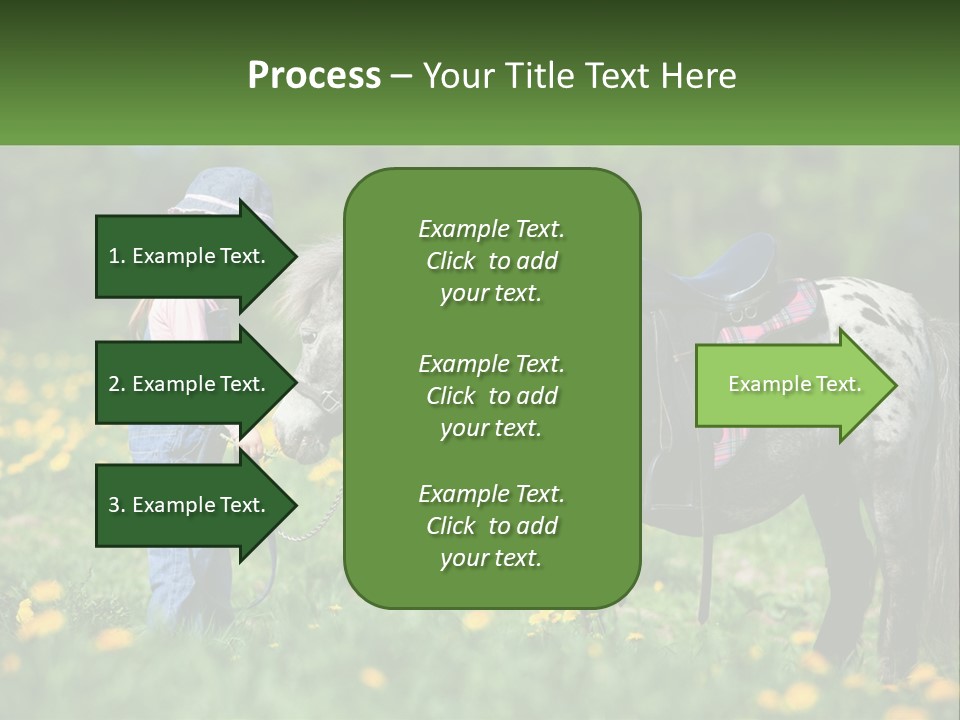 A Little Girl Standing Next To A Horse In A Field PowerPoint Template