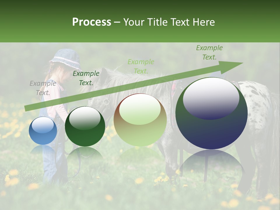 A Little Girl Standing Next To A Horse In A Field PowerPoint Template