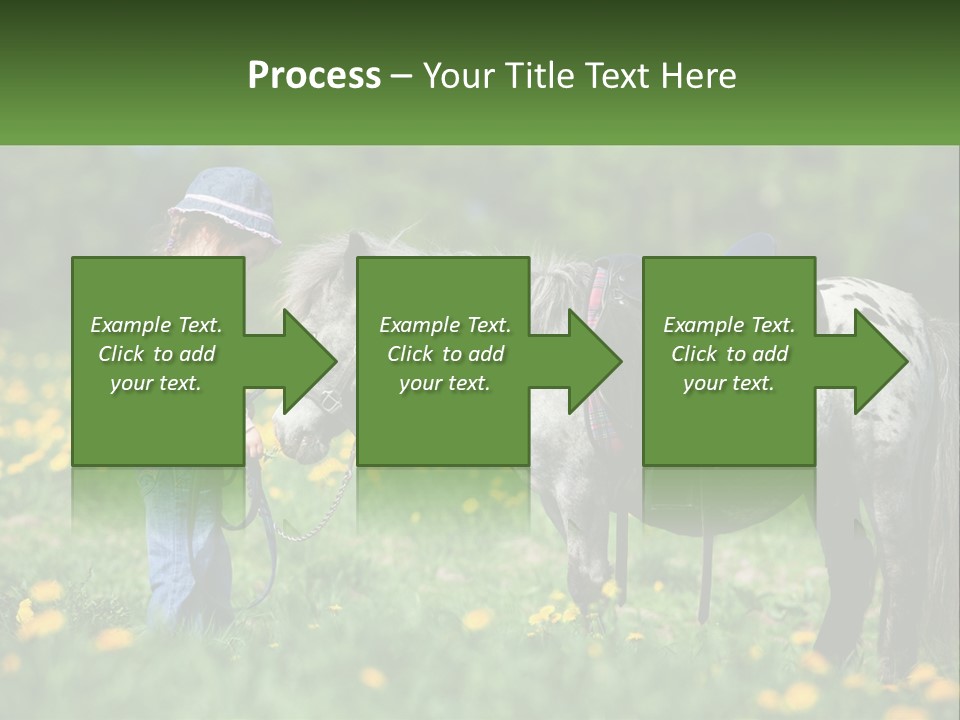 A Little Girl Standing Next To A Horse In A Field PowerPoint Template