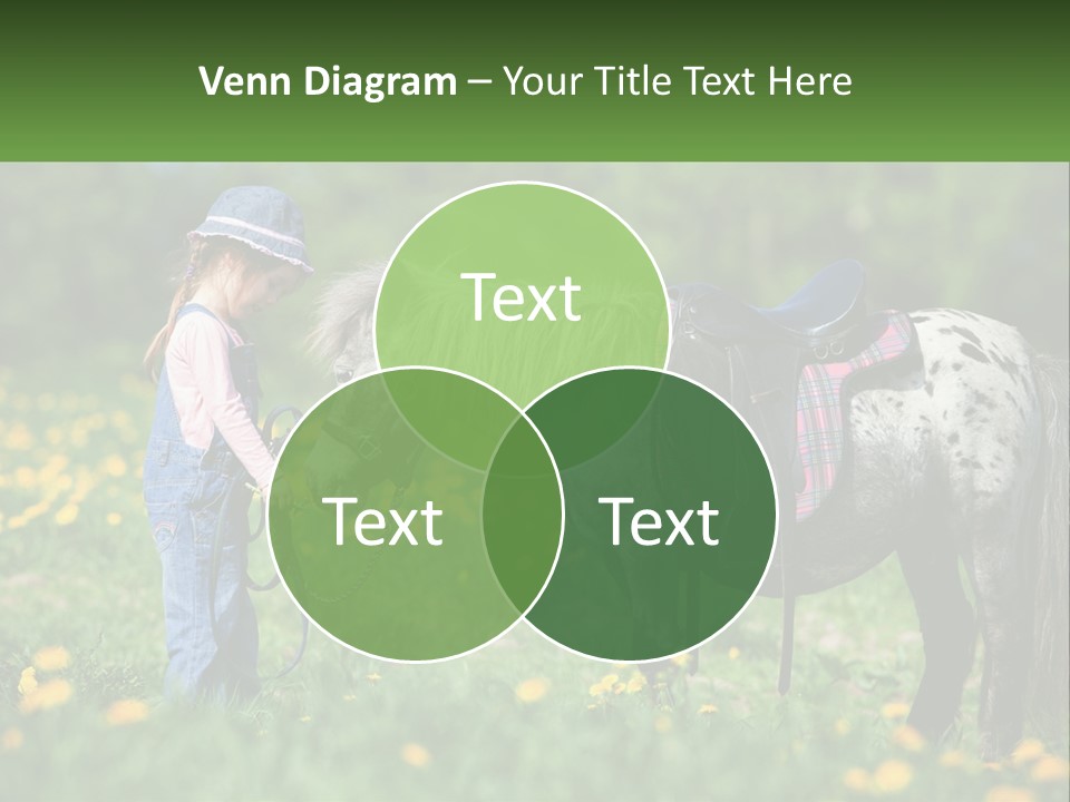 A Little Girl Standing Next To A Horse In A Field PowerPoint Template