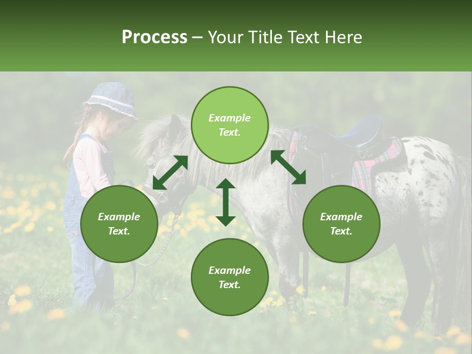 A Little Girl Standing Next To A Horse In A Field PowerPoint Template