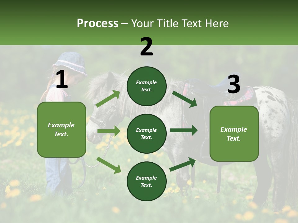 A Little Girl Standing Next To A Horse In A Field PowerPoint Template