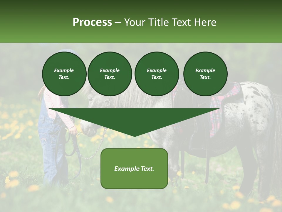 A Little Girl Standing Next To A Horse In A Field PowerPoint Template
