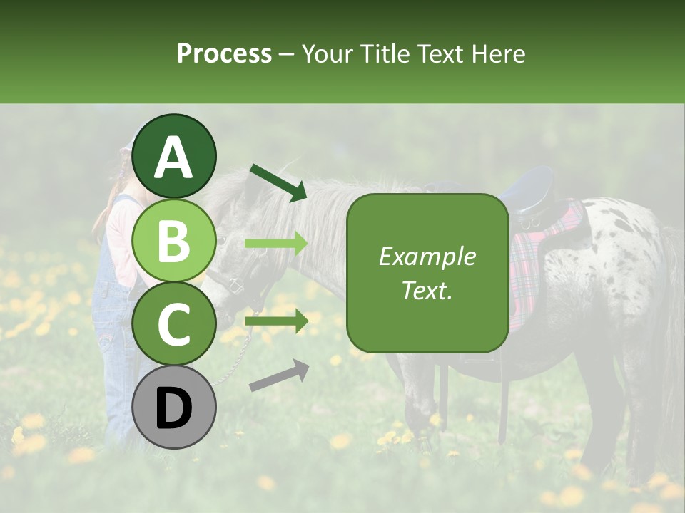 A Little Girl Standing Next To A Horse In A Field PowerPoint Template