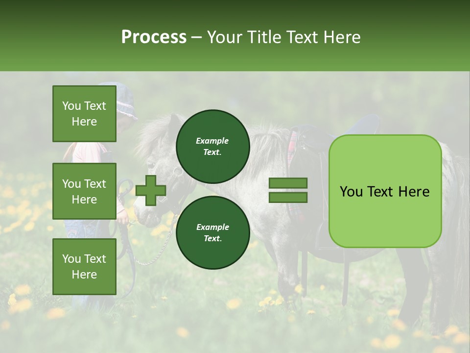 A Little Girl Standing Next To A Horse In A Field PowerPoint Template