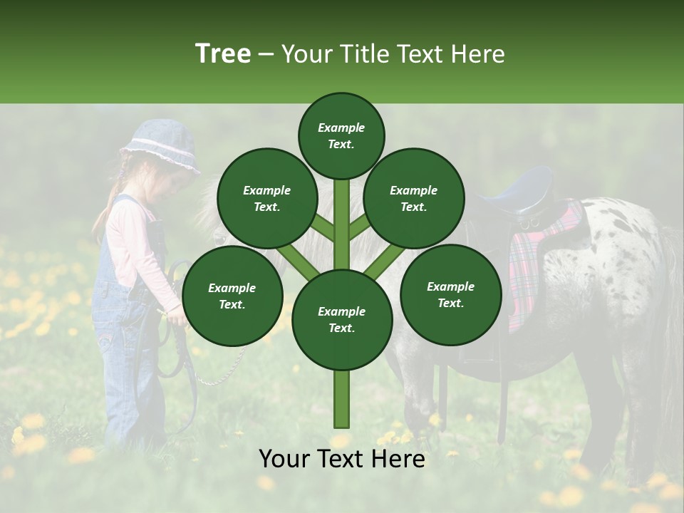 A Little Girl Standing Next To A Horse In A Field PowerPoint Template