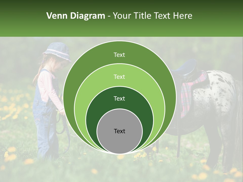 A Little Girl Standing Next To A Horse In A Field PowerPoint Template