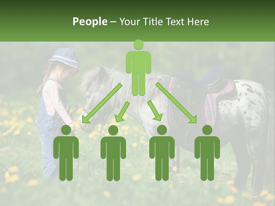 A Little Girl Standing Next To A Horse In A Field PowerPoint Template