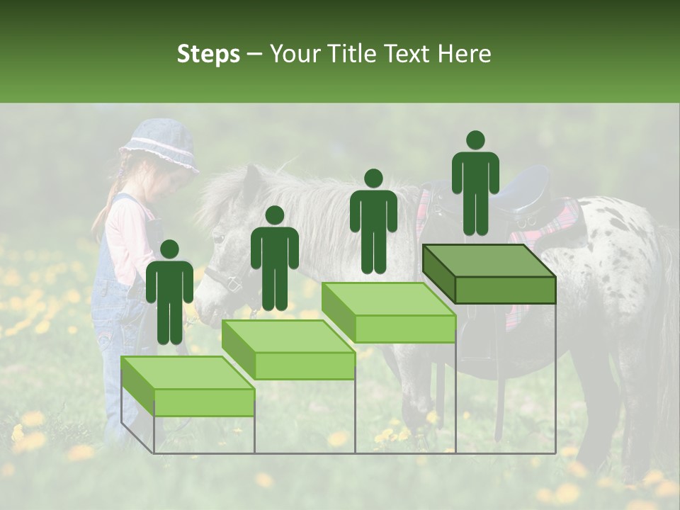 A Little Girl Standing Next To A Horse In A Field PowerPoint Template
