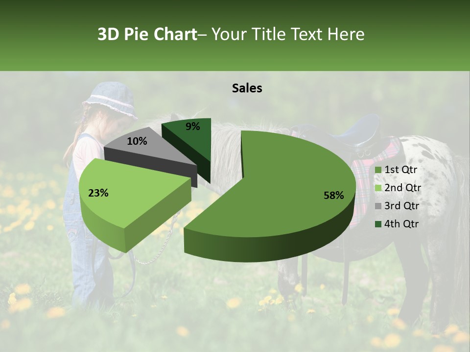 A Little Girl Standing Next To A Horse In A Field PowerPoint Template