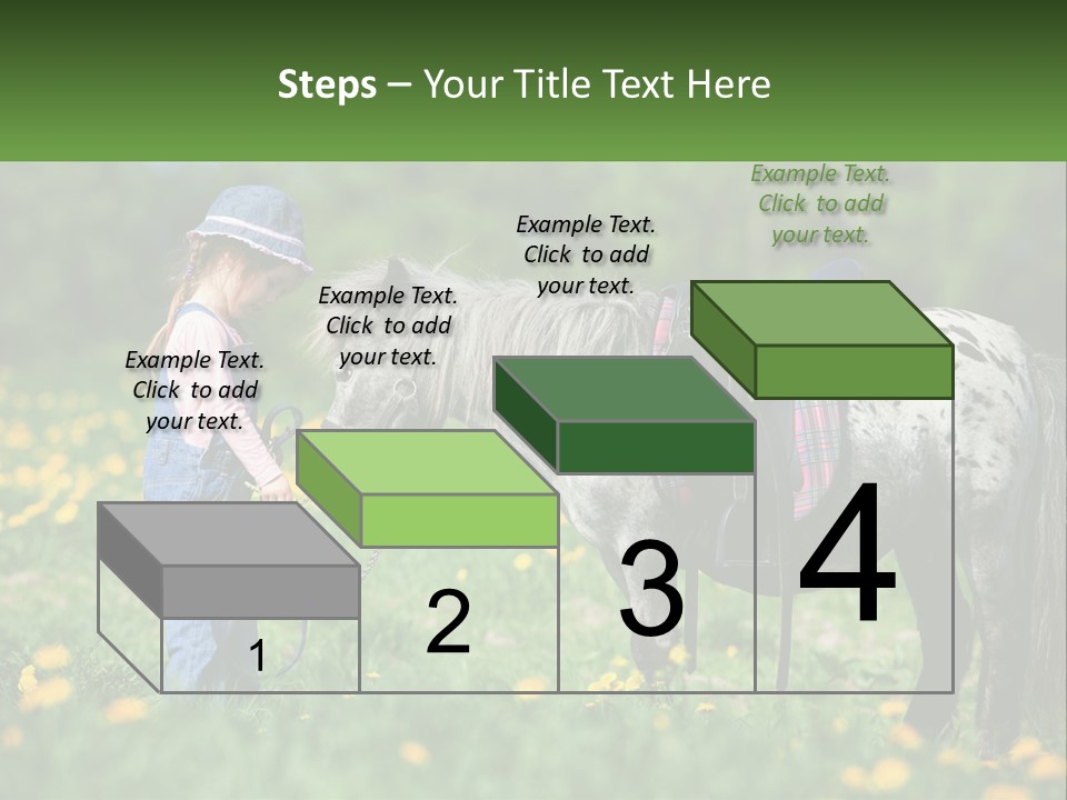 A Little Girl Standing Next To A Horse In A Field PowerPoint Template