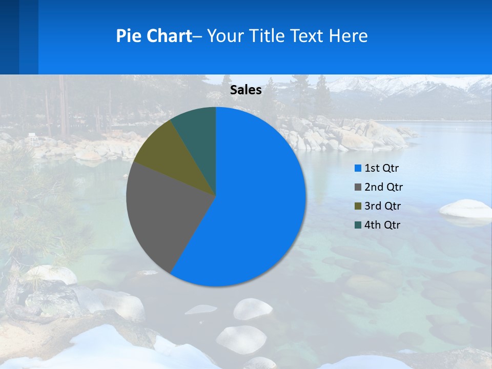 A Body Of Water Surrounded By Rocks And Trees PowerPoint Template