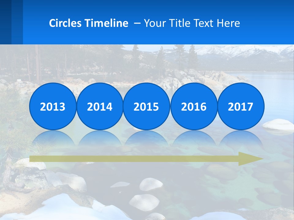 A Body Of Water Surrounded By Rocks And Trees PowerPoint Template