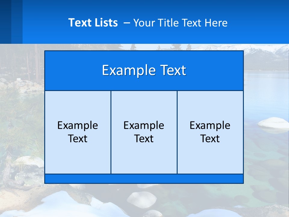 A Body Of Water Surrounded By Rocks And Trees PowerPoint Template