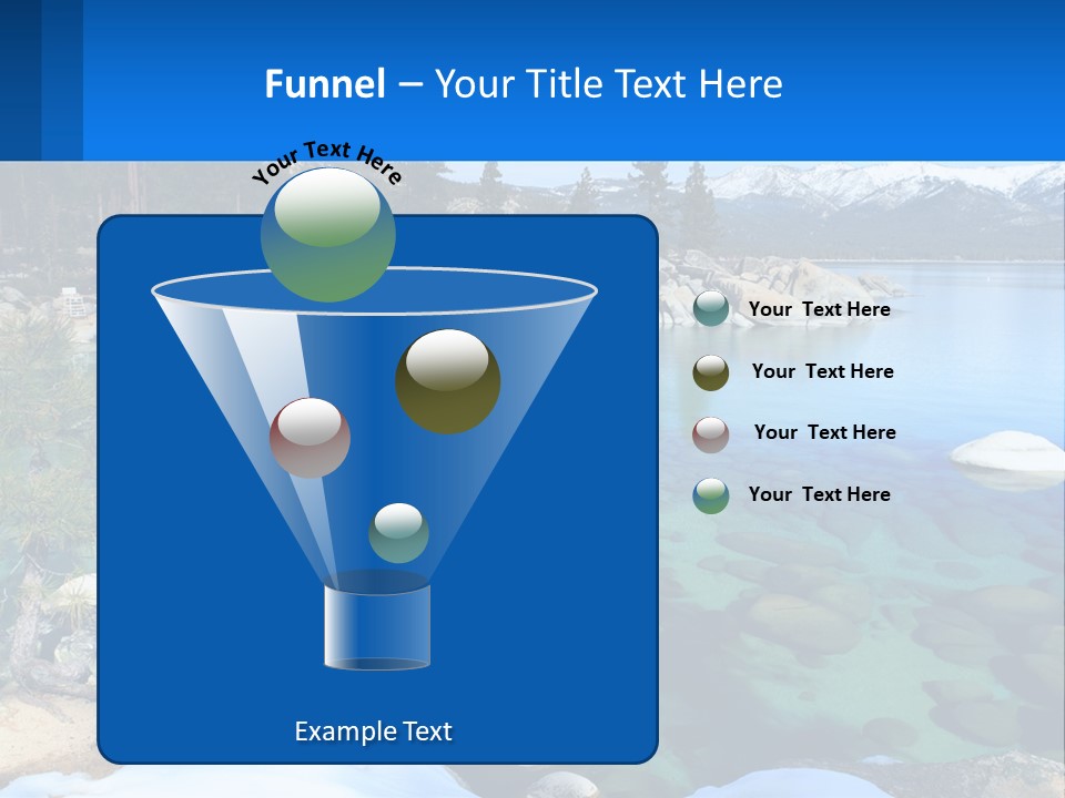 A Body Of Water Surrounded By Rocks And Trees PowerPoint Template