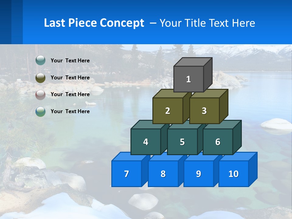 A Body Of Water Surrounded By Rocks And Trees PowerPoint Template