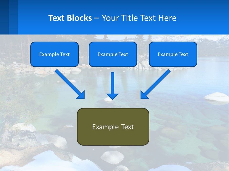 A Body Of Water Surrounded By Rocks And Trees PowerPoint Template