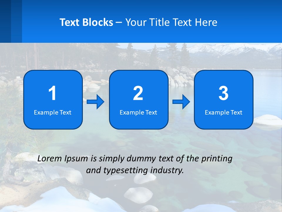 A Body Of Water Surrounded By Rocks And Trees PowerPoint Template