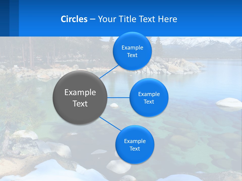 A Body Of Water Surrounded By Rocks And Trees PowerPoint Template