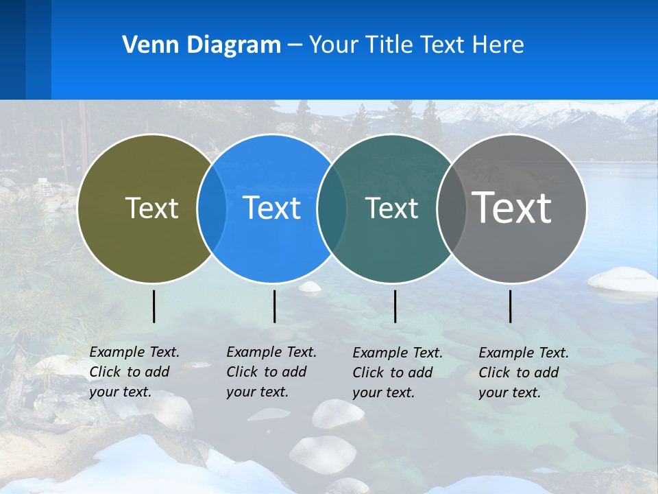 A Body Of Water Surrounded By Rocks And Trees PowerPoint Template