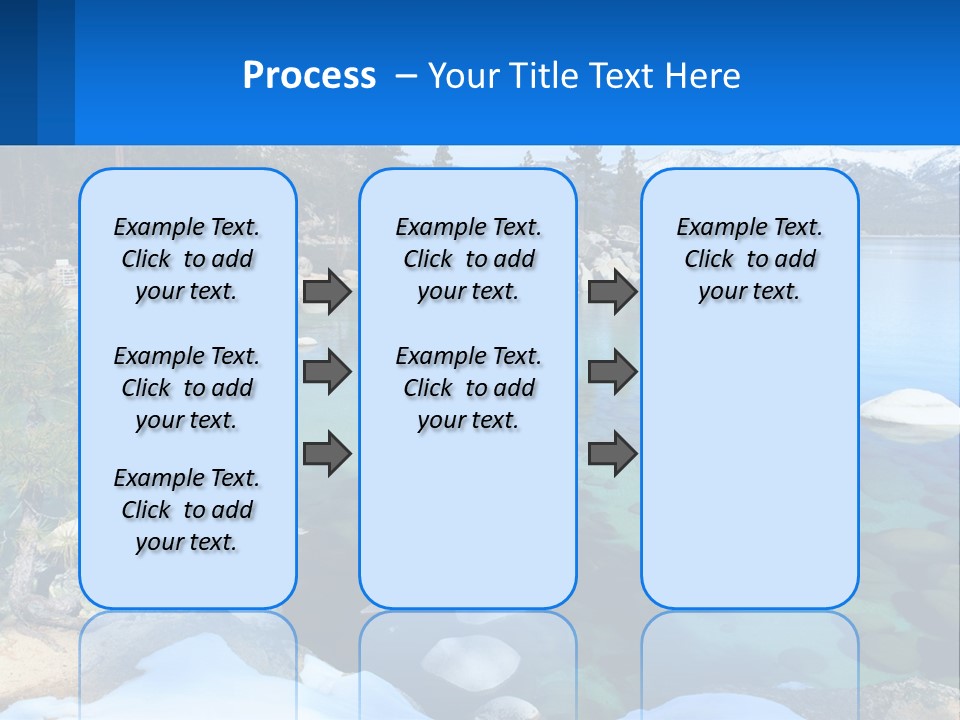 A Body Of Water Surrounded By Rocks And Trees PowerPoint Template