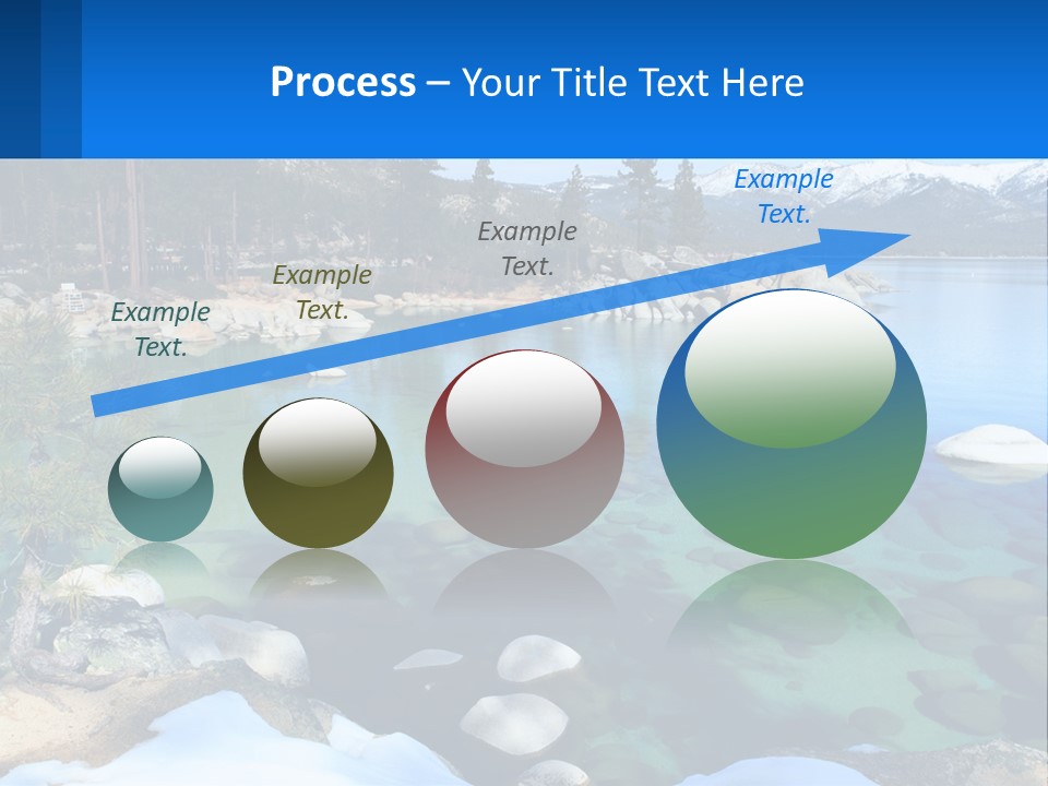 A Body Of Water Surrounded By Rocks And Trees PowerPoint Template