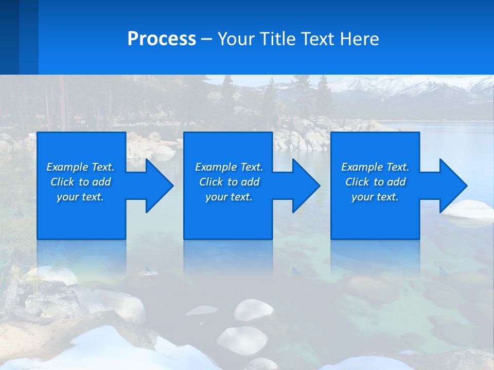 A Body Of Water Surrounded By Rocks And Trees PowerPoint Template