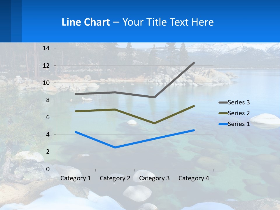 A Body Of Water Surrounded By Rocks And Trees PowerPoint Template